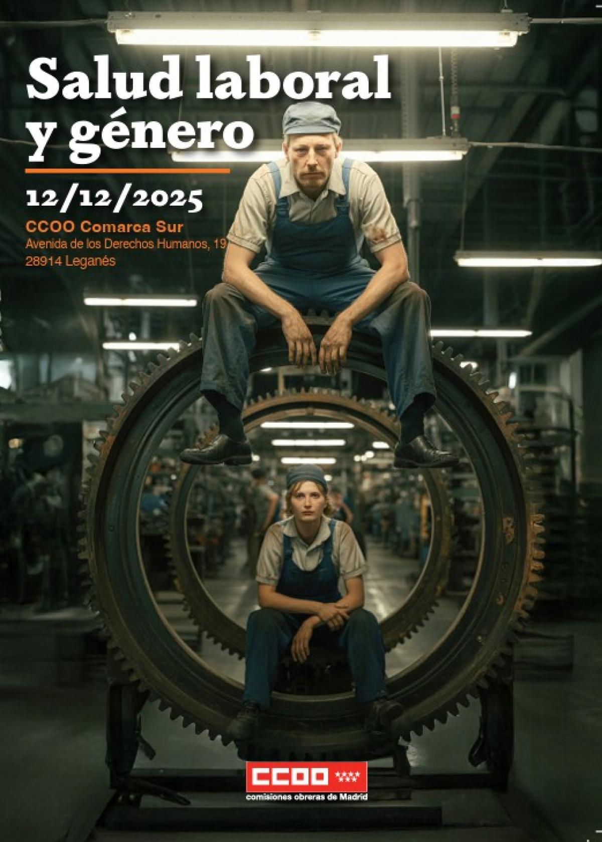 Cartel Jornada Salud Laboral y Género Comarca Sur