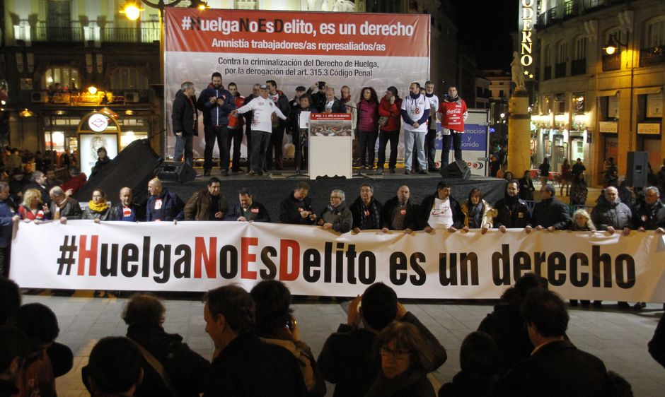 Manifestación Huelga No Es Delito, por la amnistía de trabajadores/as represaliados/as