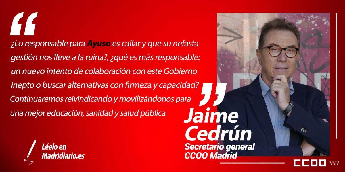Artículo de opinión de Jaime Cedrún en Madridiario 10-9-2020