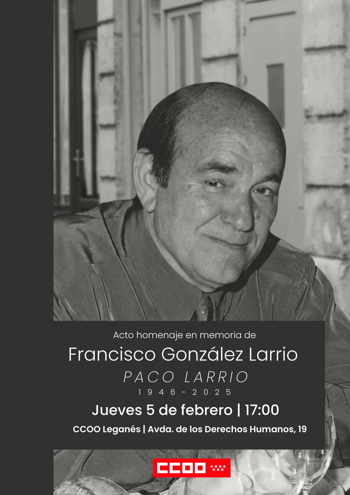 Homenaje a Francisco González Larrio