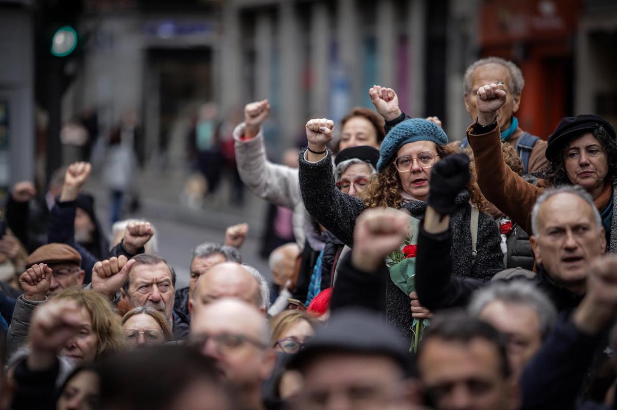 Enero 2025. Homenaje a los Abogados de Atocha en la Plaza de Antón Martín de Madrid