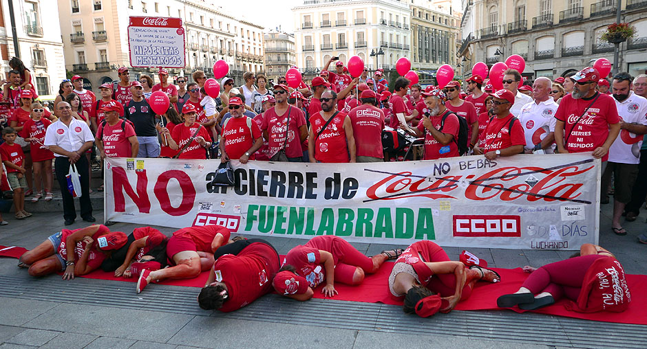Manifestación trabajadores de Airbús y Coca Cola