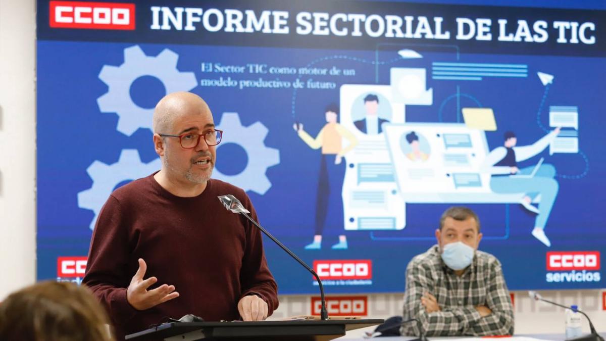 Unai Sordo en la presentación del informe “El sector de las TIC como motor de un modelo productivo de futuro”