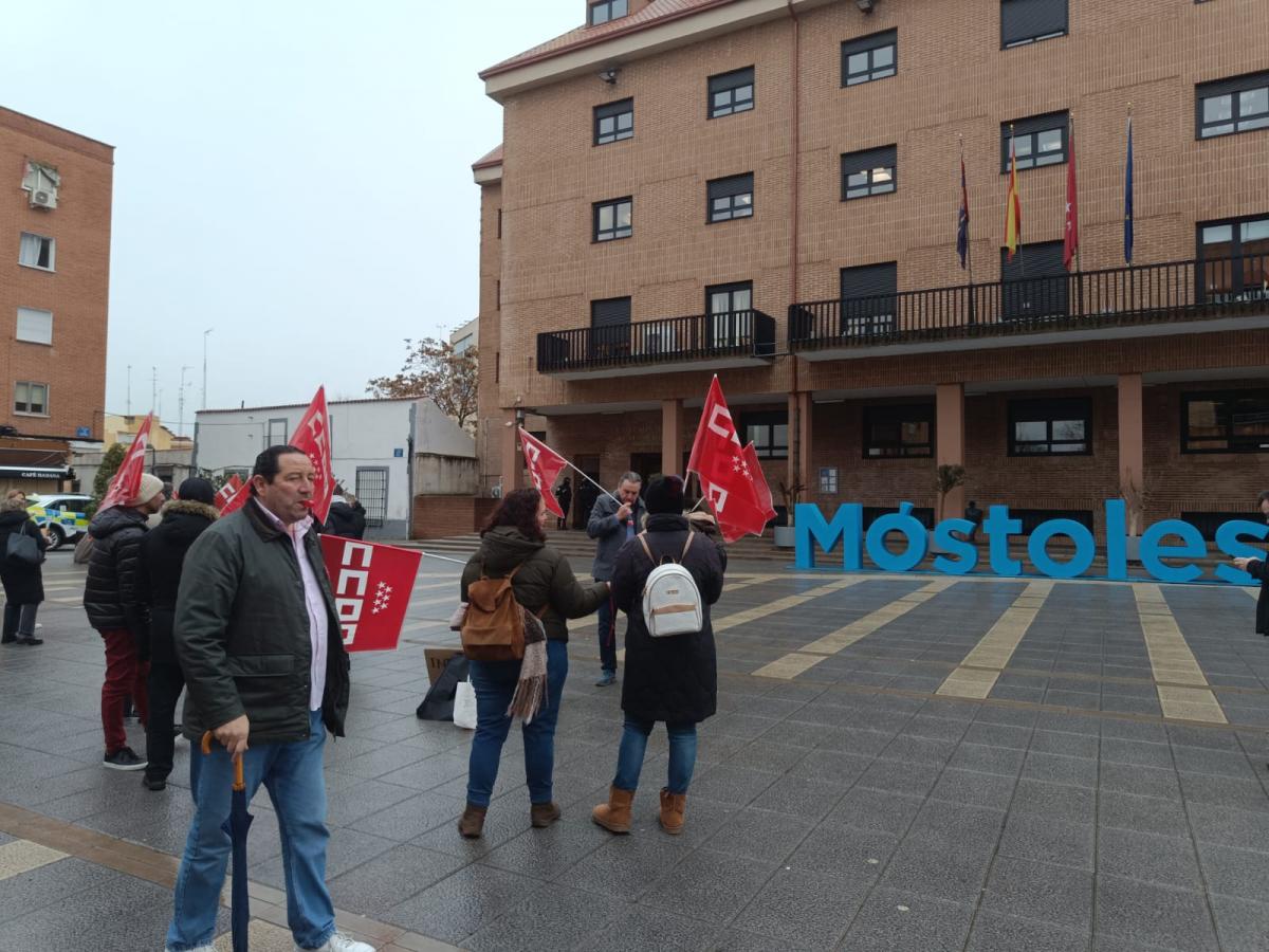 CCOO denuncia el desalojo de representantes sindicales del pleno del Ayuntamiento de Móstoles