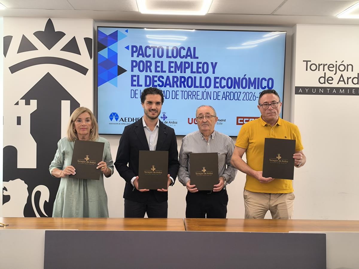 CCOO Henares firma el Pacto Local por el Empleo y el Desarrollo Económico de Torrejón de Ardoz