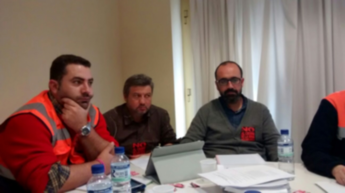 Delegación de CCOO de Industria en la negociación del ERE de la mina de Aguablanca