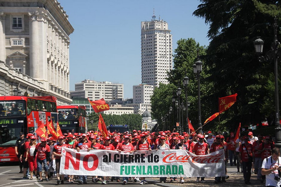 Manifestaci�n trabajadores de Airb�s y Coca Cola