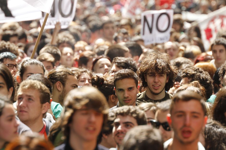 Manifestación de estudiantes por la derogación de la LOMCE, Madrid 14-4-2016