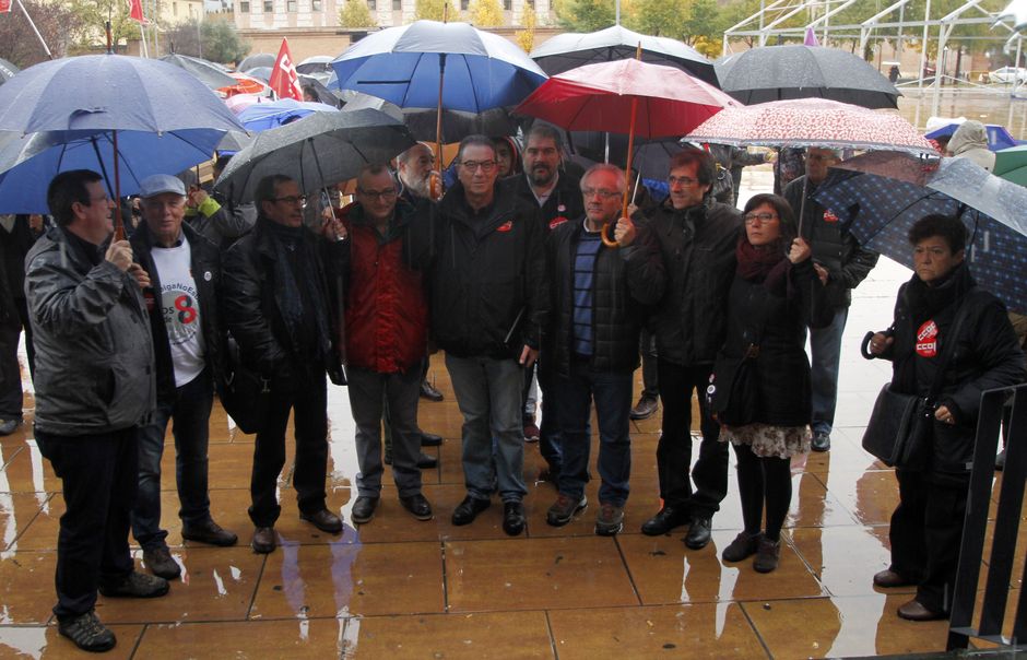 Concentración de apoyo a Pedro Galeano, en Alcalá de Henares