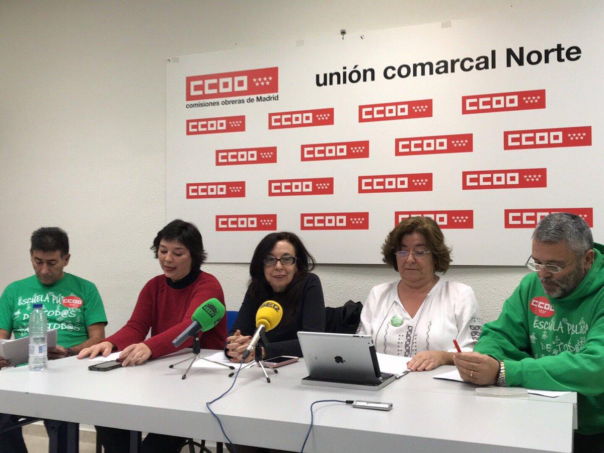CCOO denuncia el ca�tico inicio de curso en los colegios e institutos de la zona norte de Madrid