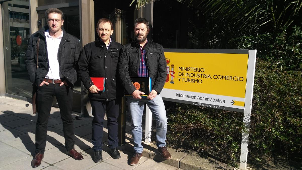 Delegación de CCOO que acudió a la reunión en el Ministerio de Industria