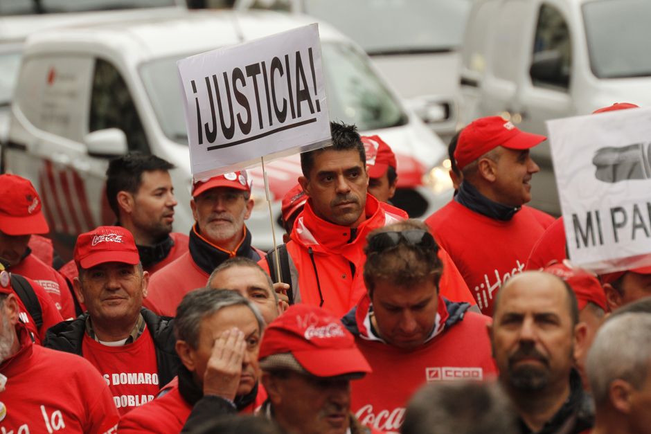La plantilla de CocaCola sigue exigiendo justicia