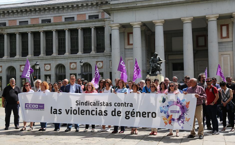 Concentraci�n de CCOO de Madrid contra la barbarie machista