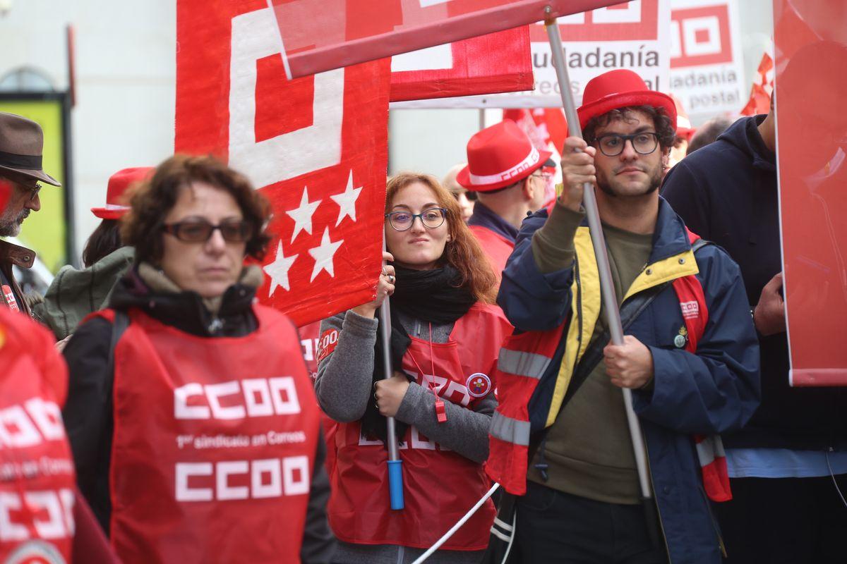 Manifestaci�n de la plantilla de Correos en Madrid el pasado mes de noviembre