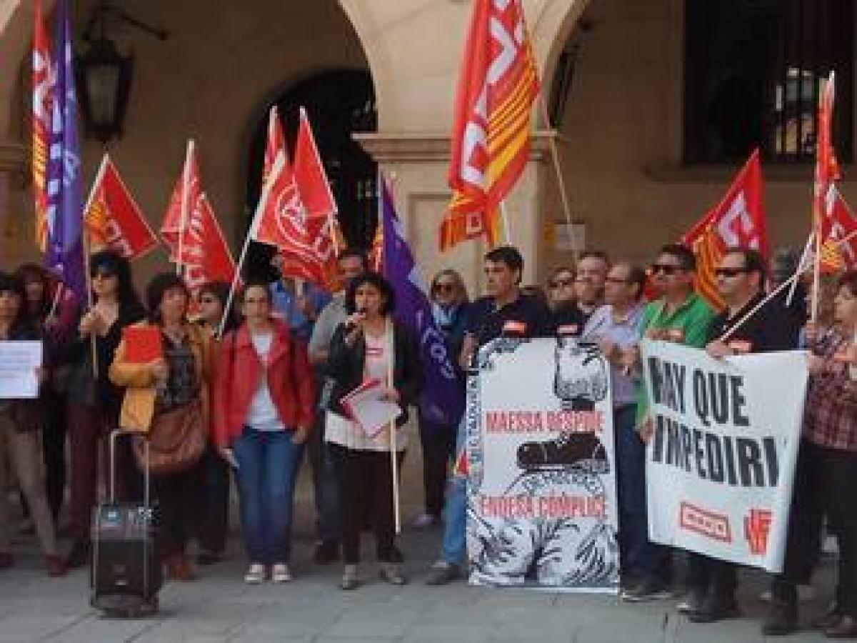 Imagen de una de las últimas protestas por los despidos
