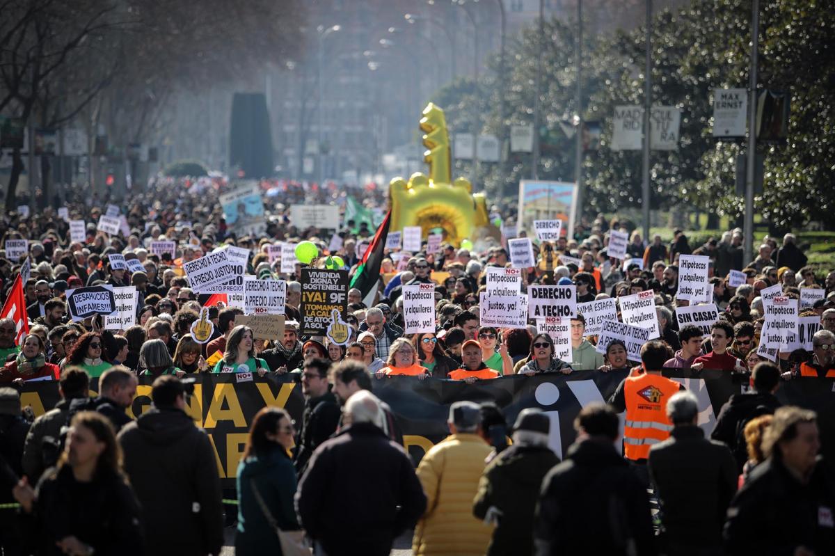 Febrero 2025. Manifestación en Madrid por el derecho a una vivienda digna