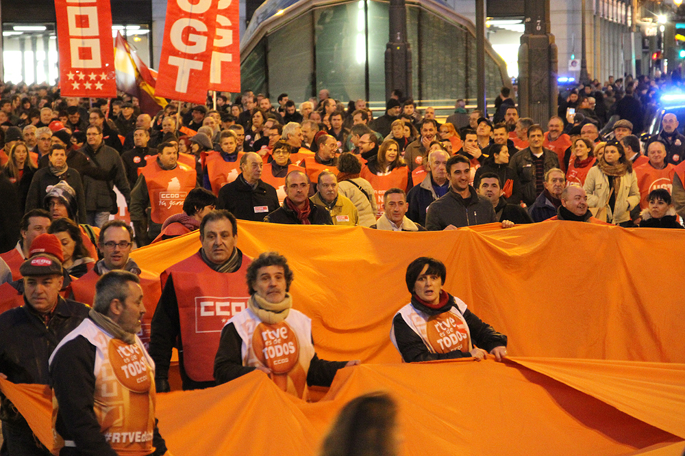 Manifestacin por el derecho de huelga, por las libertades y contra la Ley Mordaza, febrero 2015