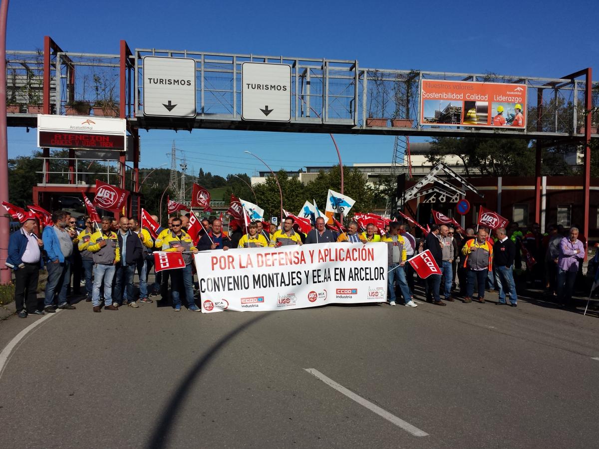 Concentración empresas auxiliares en arcelormittal