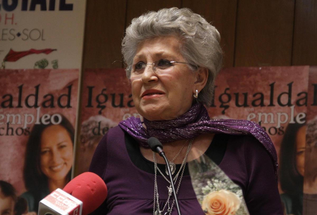 Pilar Bardem en un acto de reconocimiento de CCOO Madrid en 2011