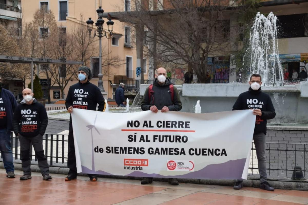 Una de las protestas de la plantilla de Cuenca contra el cierre de las instalaciones