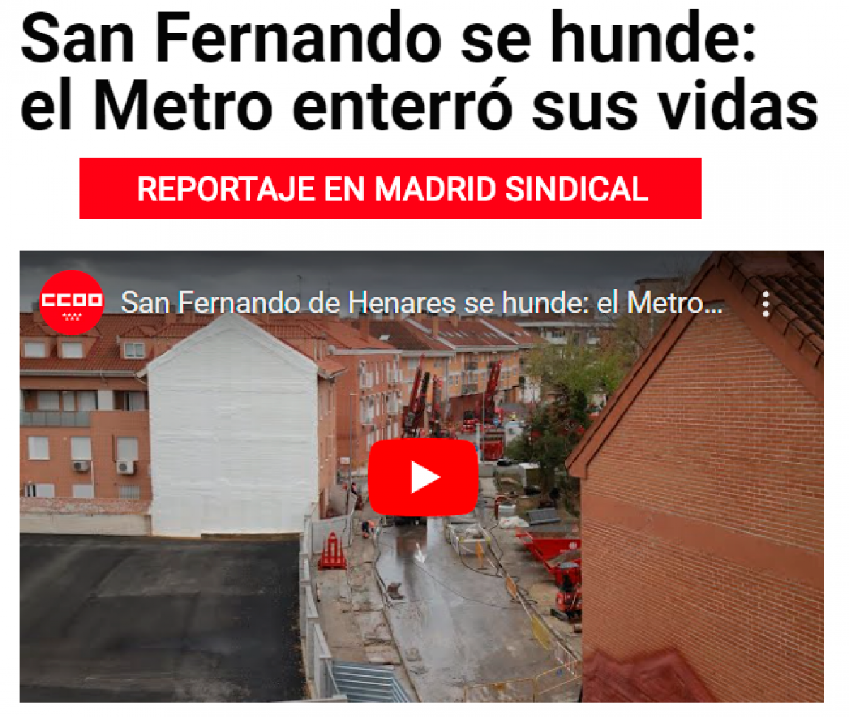 Reportaje San Fernando en Madrid Sindical