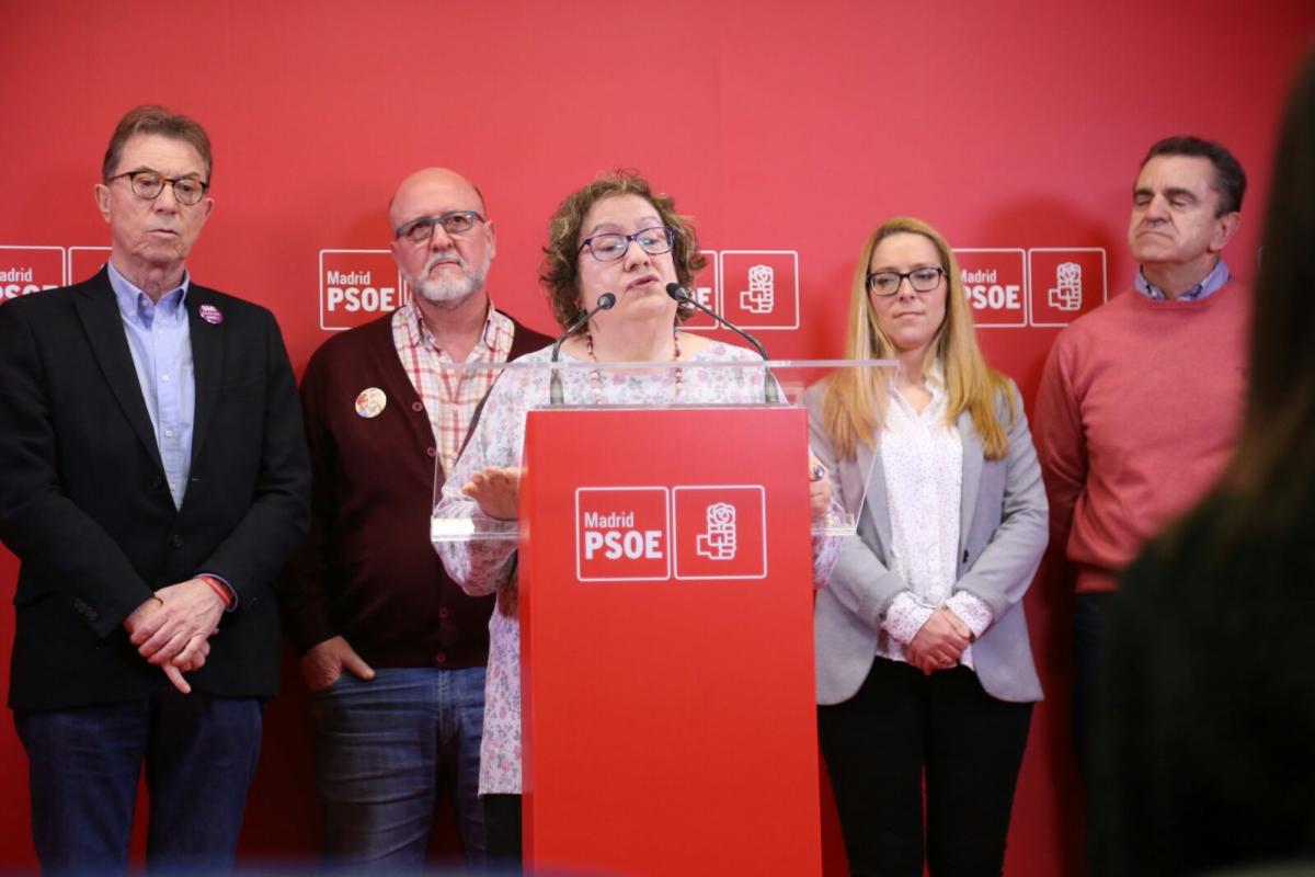 Rueda de prensa de UGT, PSOE y CCOO de Madrid