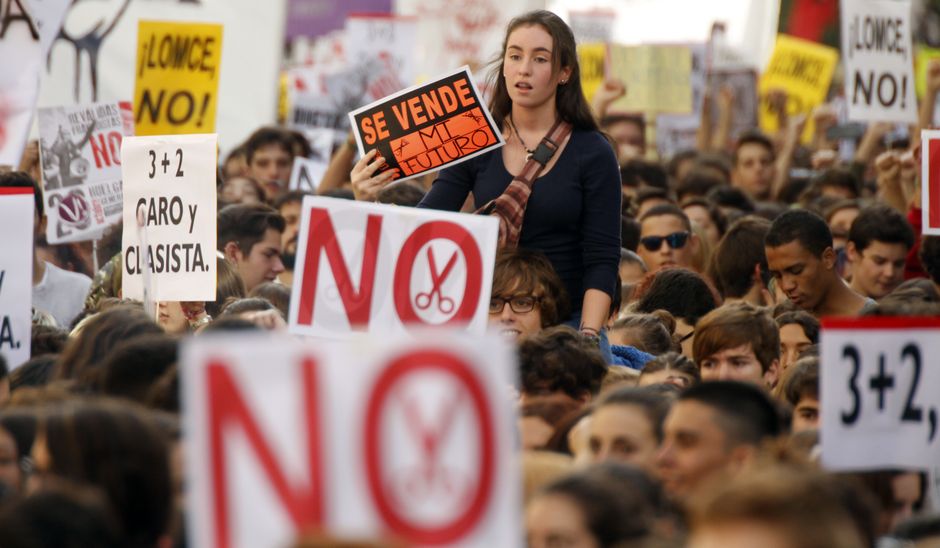 Manifestación contra la LOMCE y contra las reválidas en Madrid