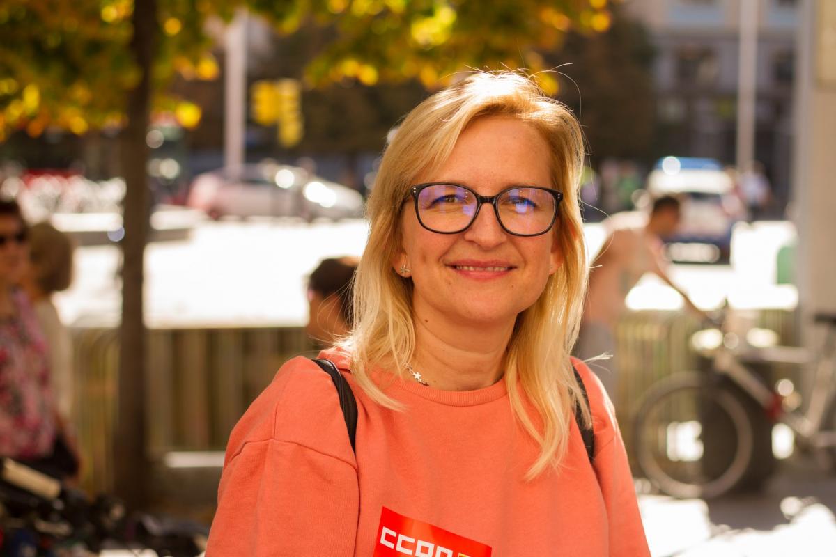 Olga Zamora, responsable de la Mujer e Igualdad de la federación de CCOO de Industria de Aragón