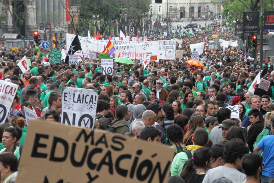 Manifestaci�n contra la LOMCE en Madrid