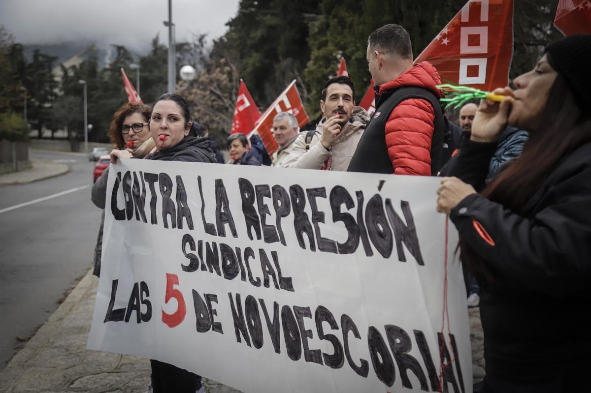 Diciembre 2025. Concentración contra la represión sindical en la redidencia de mayores Novo Escorial