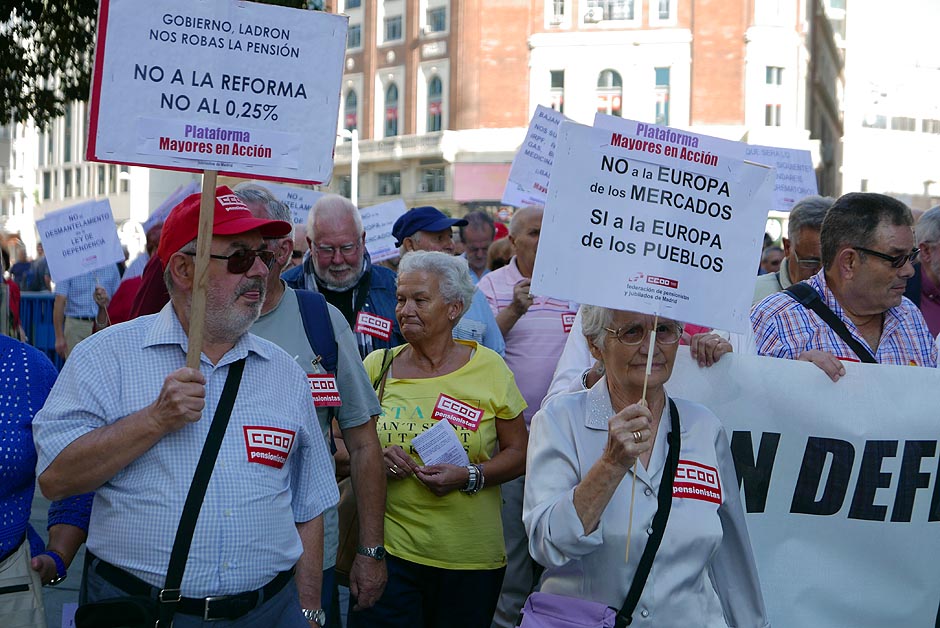 Manifestación en el Día del Pensionista 2015 en Madrid