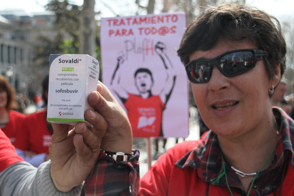 Marcha a las Cortes de afectados Hepatitis C, Madrid domingo 1-3-2015