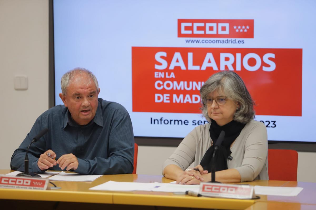 Rueda de prensa sobre el Informe "Salarios en la Comunidad de Madrid".