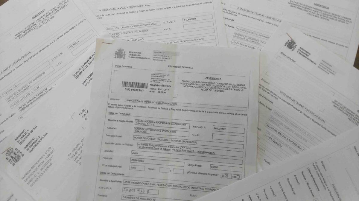 Servicarne, TAIC, Auga, Work Man ACP, Clavial, Copergo, Turiaso y Aliagro ya están denunciadas