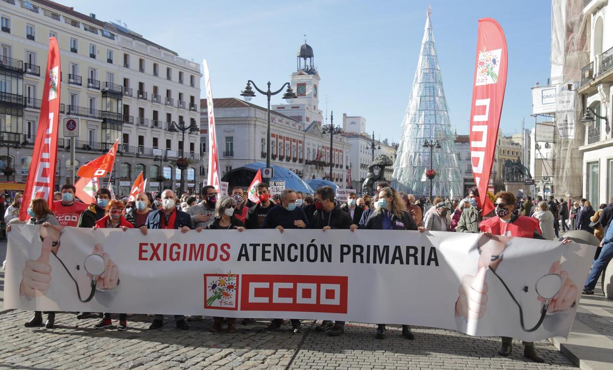 Manifestación en Madrid en defensa de la Atención Primaria
