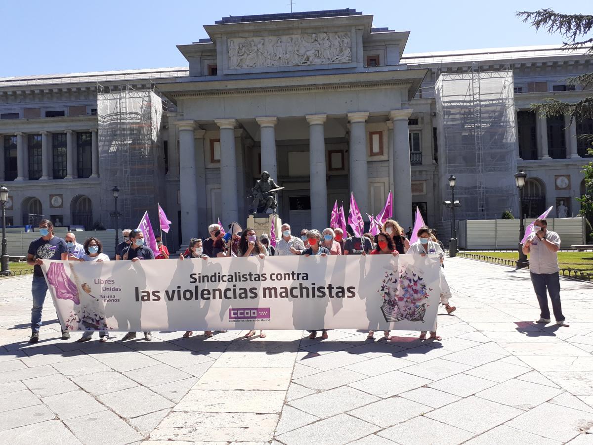 Mujeres y hombres de CCOO de Madrid han rechazado la violencia machista
