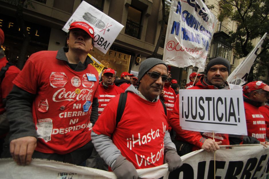 La plantilla de CocaCola sigue exigiendo justicia