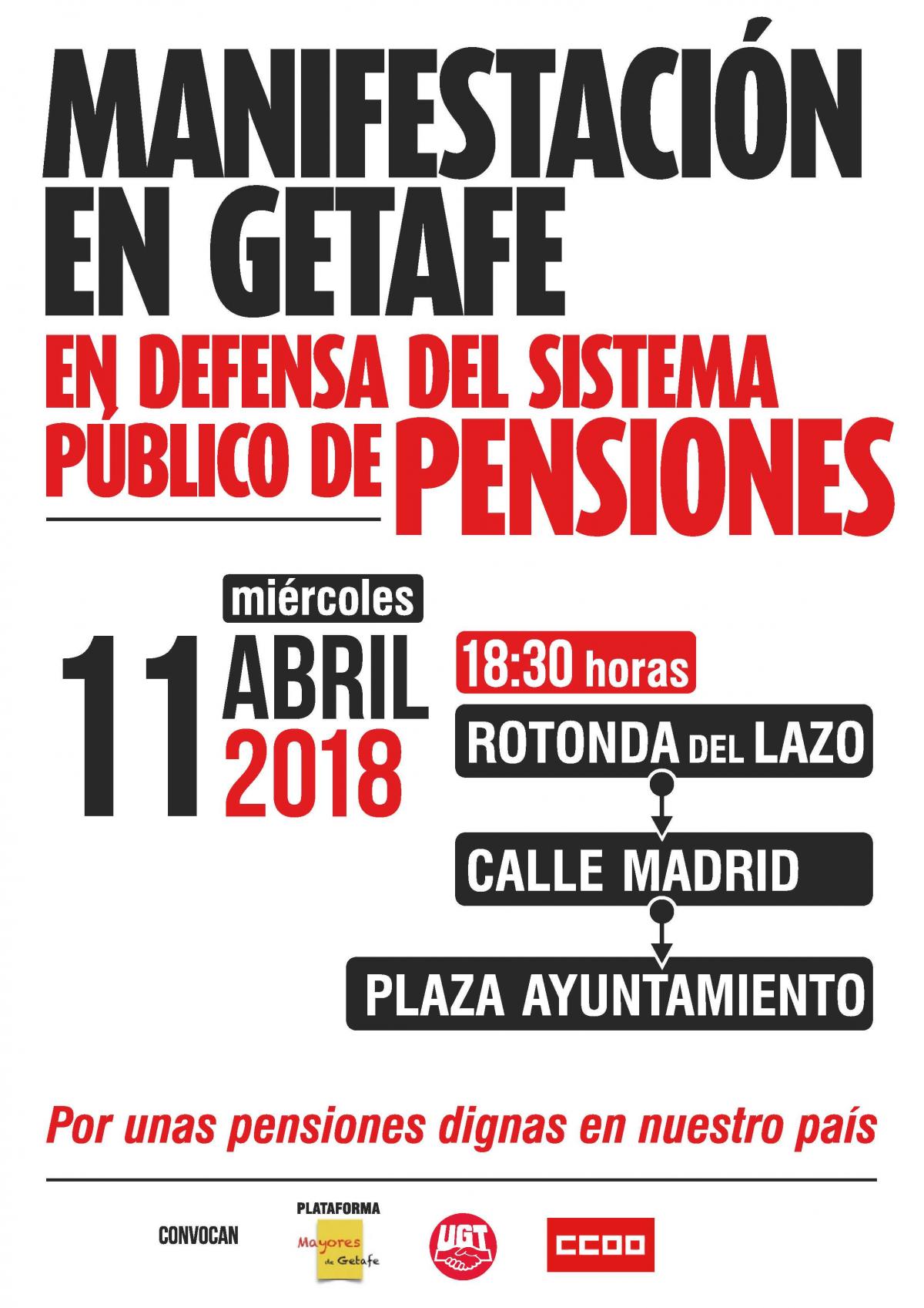manifestación pensiones Getafe