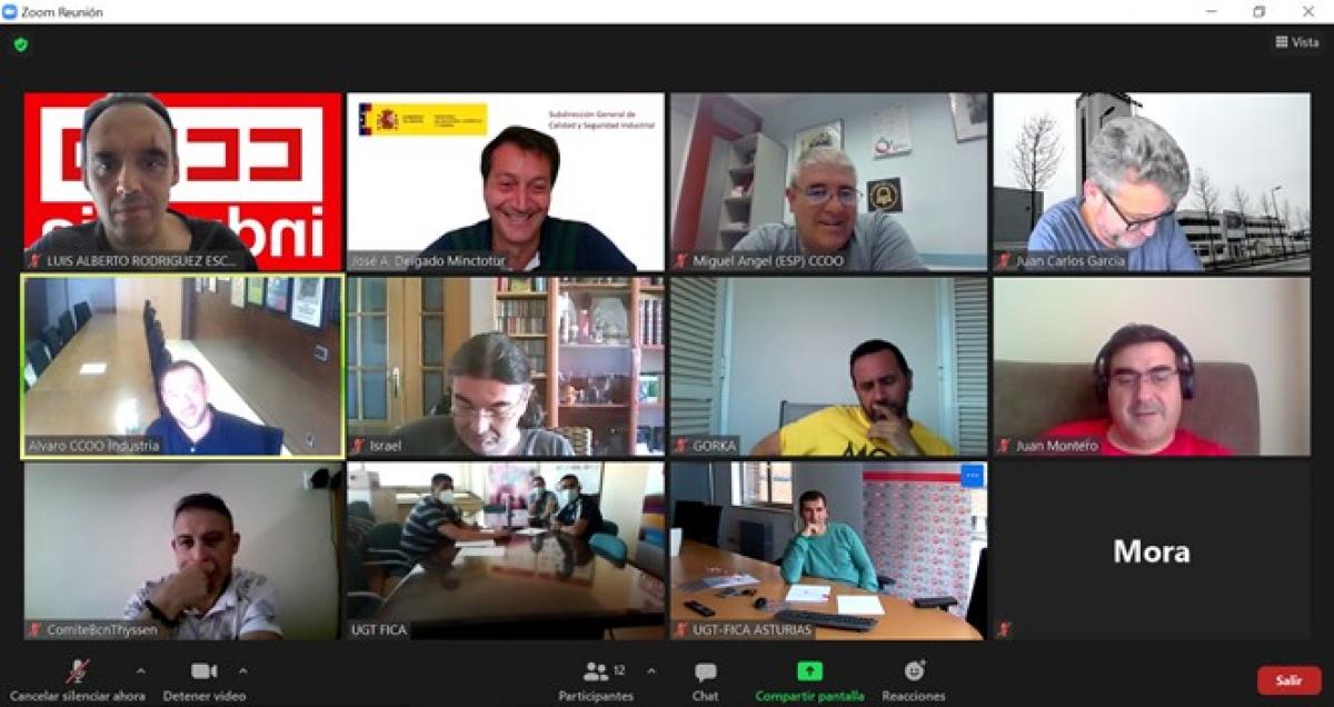 Reunión celebrada hoy entre los sindicatos y el Ministerio de Industria sobre el sector de elevación