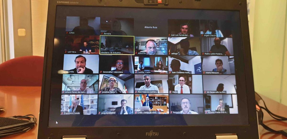 La primera reunión de la Mesa del Auto se celebró por videoconferencia