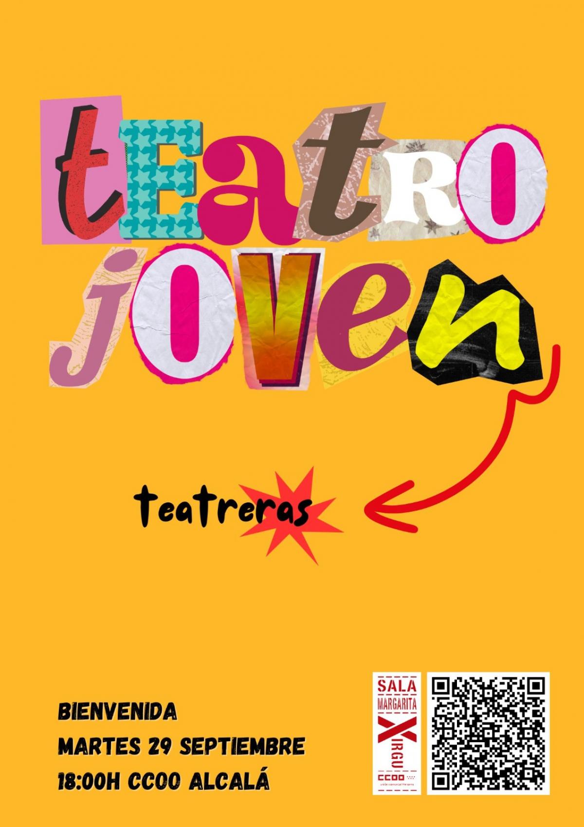Cartel club de teatro de Jóvenes CCOO Henares
