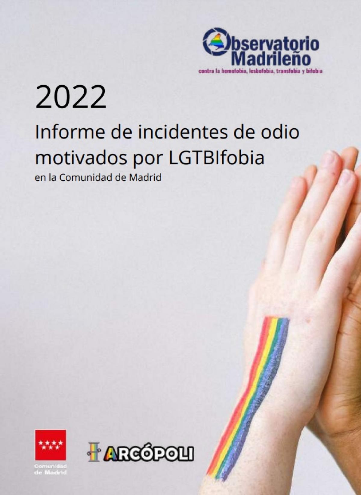 Portada del informe de incidentes de odio motivados por LGTBIfobia en la Comunidad de Madrid