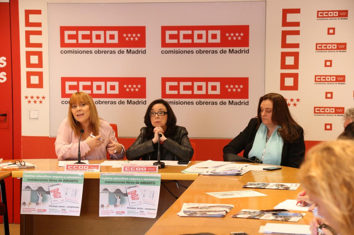 CCOO exige a la Consejería de Educación una campaña específica de información sobre el amianto en los centros de trabajo y Universidades