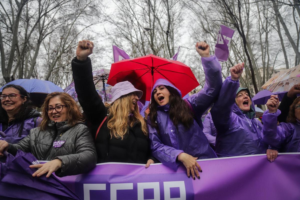 Un momento de la manifestacin del 8M en Madrid