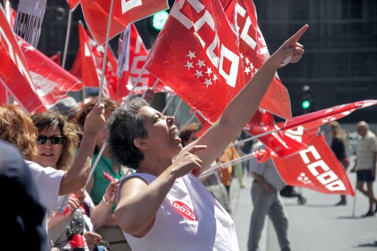 Imagen de una protesta laboral en Madrid