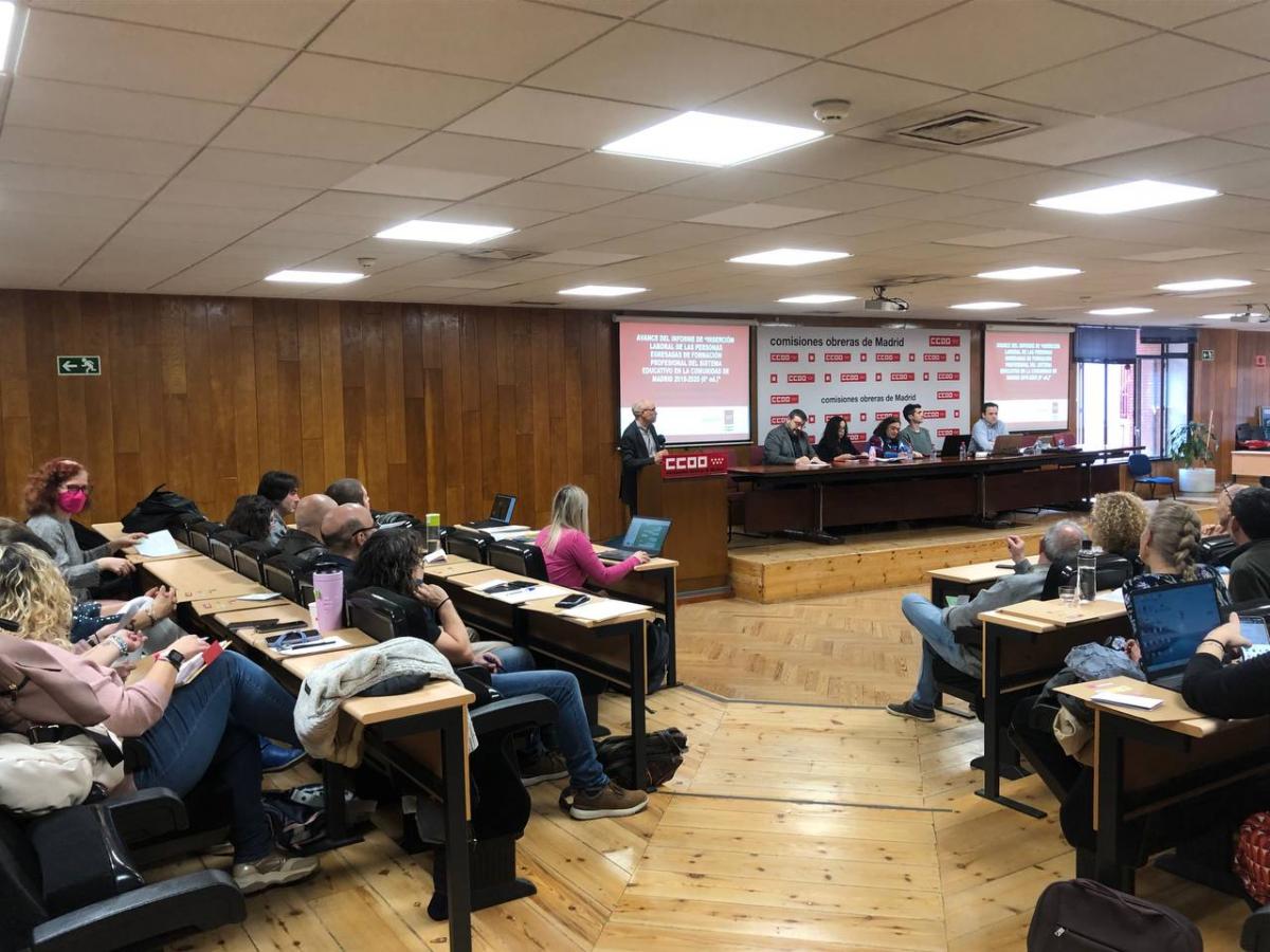 CCOO de Madrid reclama la gratuidad de la FP en los centros públicos, el fin de los cheques-formación y unas becas suficientes para ayudar a las familias con menos recursos