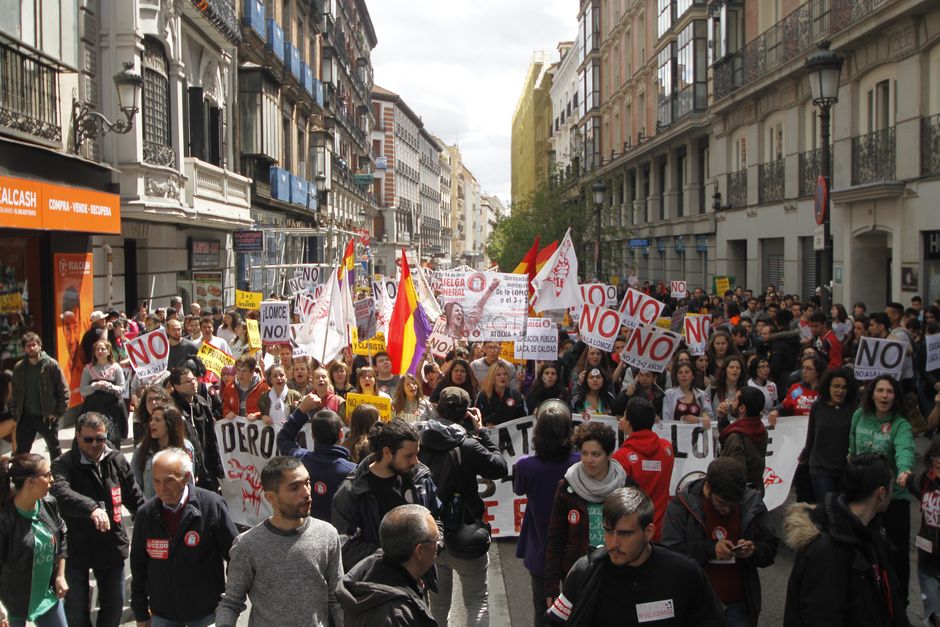 Manifestaci�n de estudiantes por la derogaci�n de la LOMCE, Madrid 14-4-2016