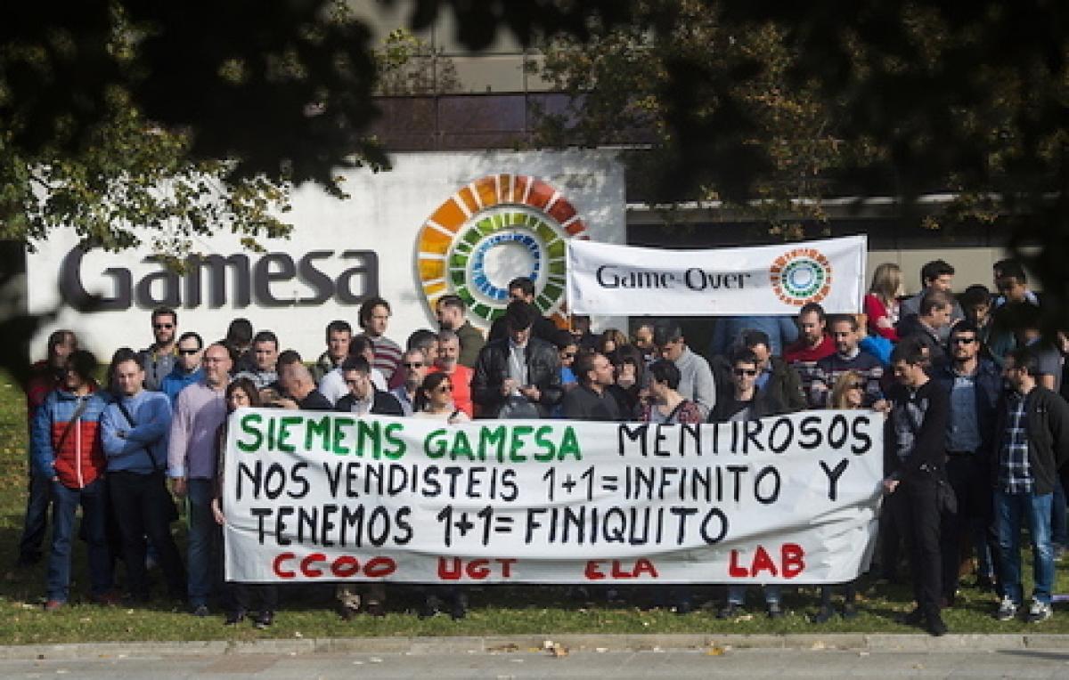 Protesta de los trabajadores y trabajadoras contra el ERE del pasado año. Foto de archivo