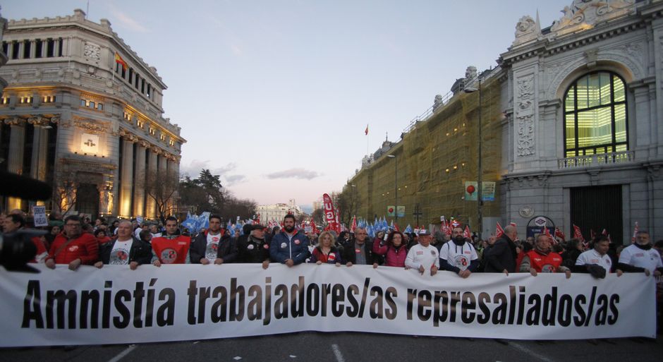 Manifestaci�n Huelga No Es Delito, por la amnist�a de trabajadores/as represaliados/as