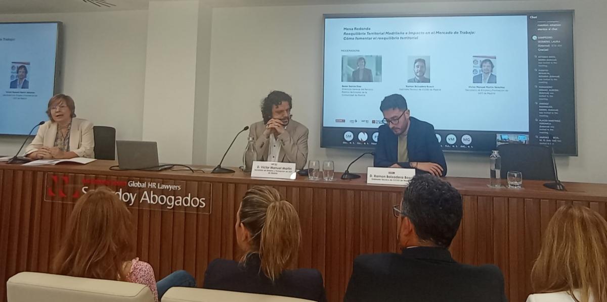 Debate sobre desequilibrio territorial y empleo en la Comunidad de Madrid